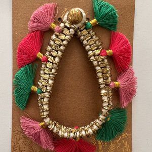 NWT Antrhopologie Shiraleah Felicity Colorful Bohemian Tassel Bracelet A…